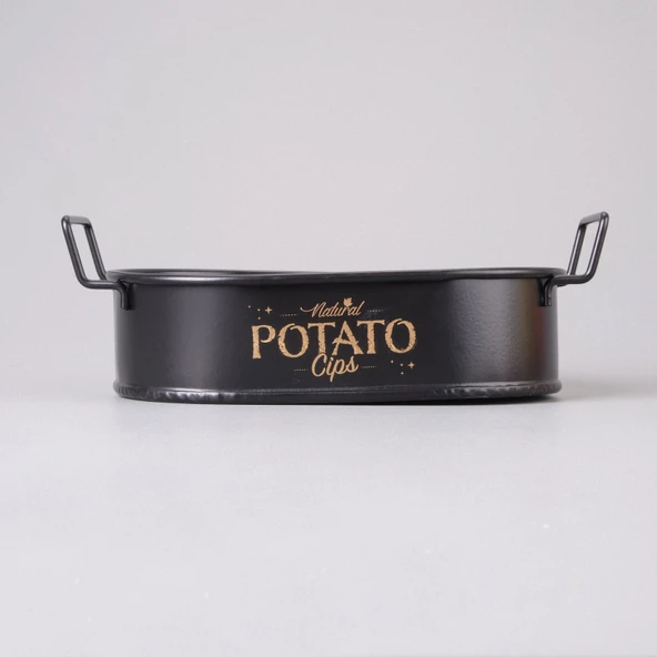 Mini Oval Patates & Cips Sunumluk - 21x13 cm - Resim 2