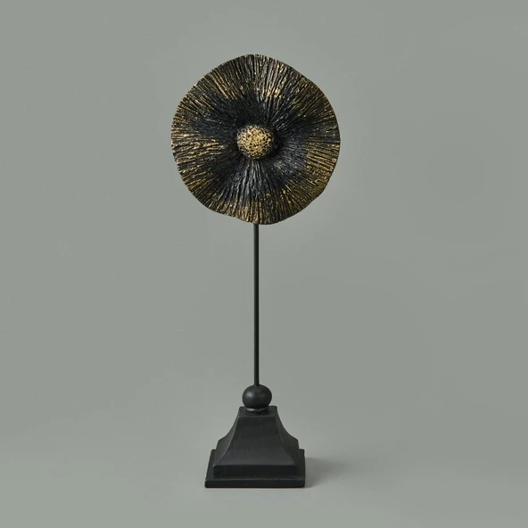 Deco Begonvil Dekor - Siyah / Gold - 32 cm ürün görseli 1