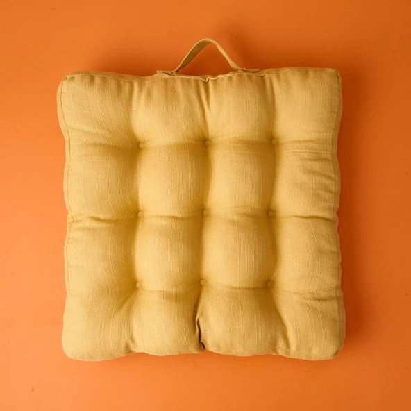 Soft Traum Sandalye Minderi - Hardal - 45x45 cm - Resim 3