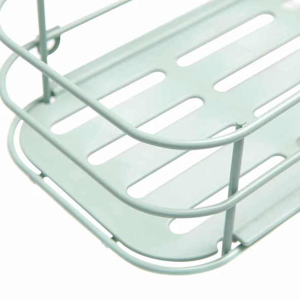 Kancalı Banyo Duş Rafı - Mint - Resim 3