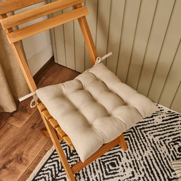 Soft Traum Sandalye Minderi - Bej - 40x40 cm - Resim 2