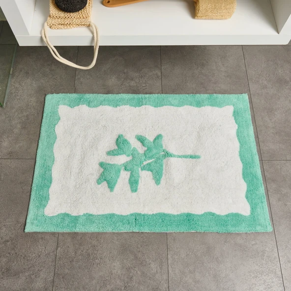 Soft Granny Summer Tufting Banyo Paspası - Beyaz - 60x90 cm ürün görseli 1