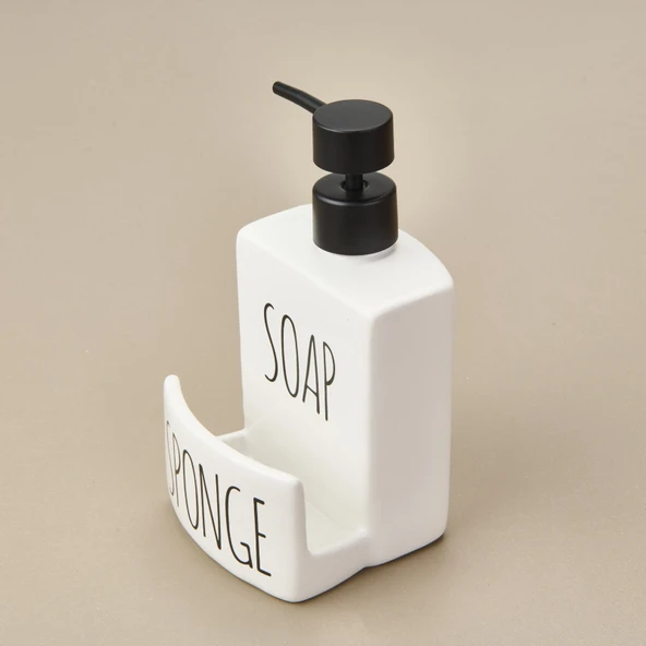 Soap Sıvı Sabunluk - Beyaz / Siyah - Resim 3