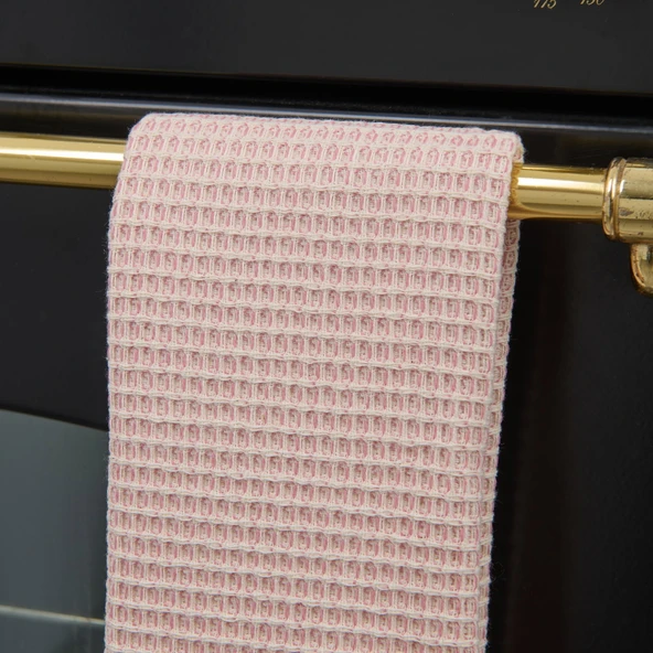 Soft Waffle Mutfak Havlusu - Pembe - 30x50 cm - Resim 3
