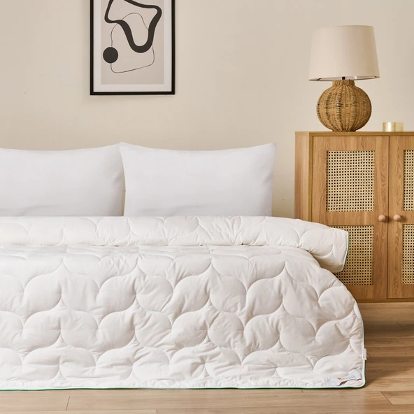 Soft Tek Kişilik Bambu Yorgan - Beyaz - 155x215 cm ürün görseli 1