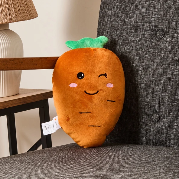 Soft Havuç Figürlü Yastık - Turuncu - 25 cm ürün görseli 1