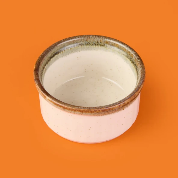 Porselen Sufle Kabı - Yeşil - 9 cm - Resim 3