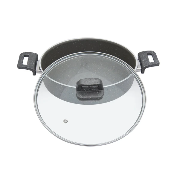 Granit Karnıyarık Tenceresi - Gri - 28 cm - Resim 2