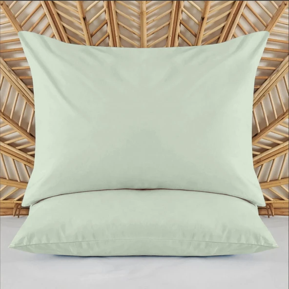 Soft Basic 2'li Yastık Kılıfı - Yeşil - 50x70 cm ürün görseli 1