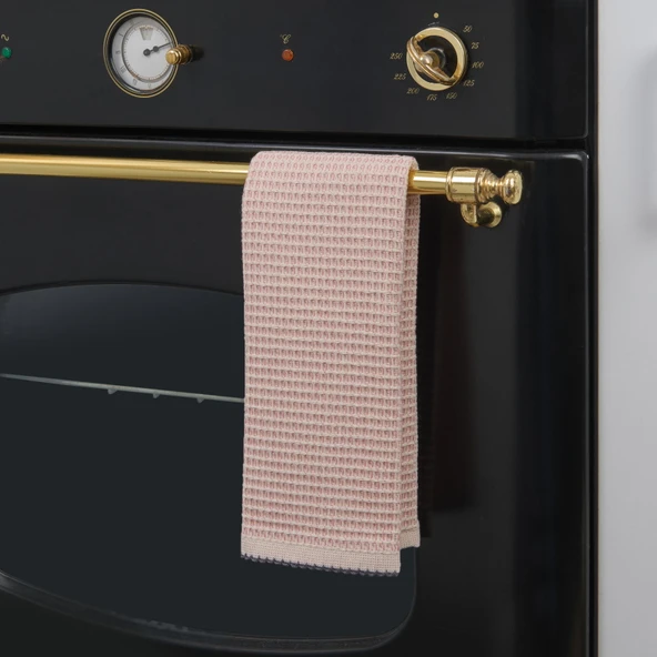 Soft Waffle Mutfak Havlusu - Pembe - 30x50 cm - Resim 2