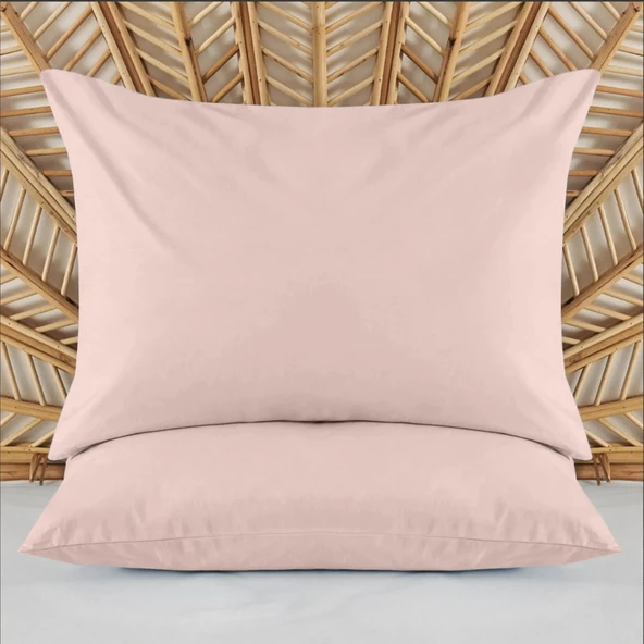 Soft Basic 2'li Yastık Kılıfı - Gülkurusu - 50x70 cm ürün görseli 1
