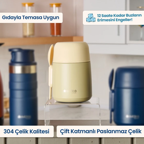 Kitchen Yemek Termosu - Bej - 500 ml ürün görseli 1