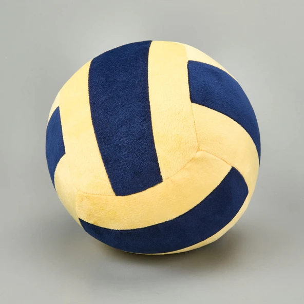 Soft Voleybol Topu Figürlü Yastık - Lacivert / Sarı - 20 cm ürün görseli 1