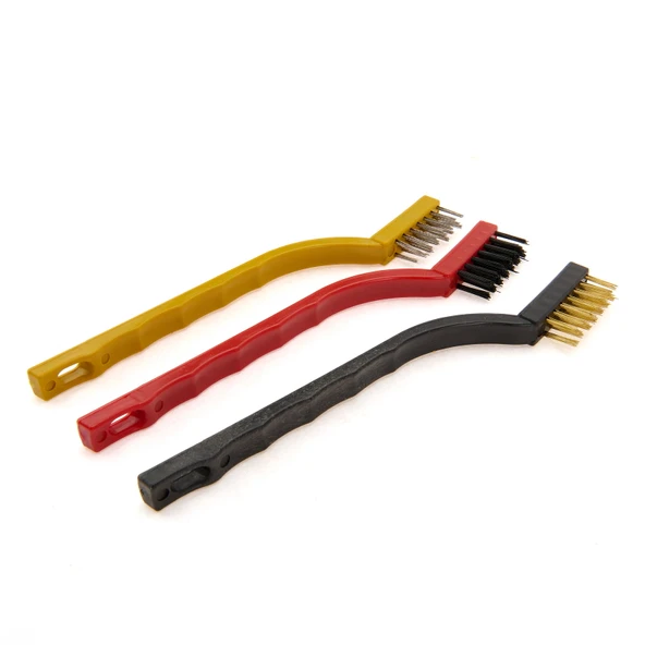 3'lü Tel Fırça - Renkli - 16 cm - Resim 3
