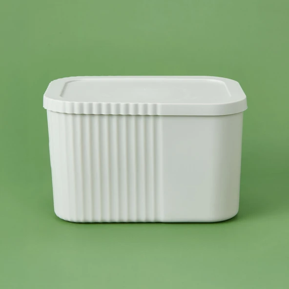 Kapaklı Midi Boy Kutu - Gri - 6 lt - Resim 2