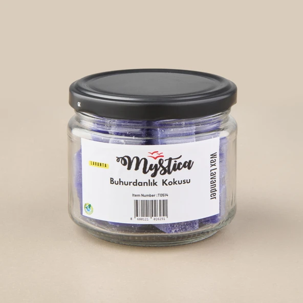 Wax Lavender Küp Buhurdanlık Kokusu - Mor - 7x9 cm ürün görseli 1