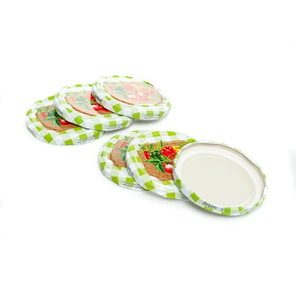 10'lu Kavanoz Kapağı - 8,2 cm - Asorti ürün görseli 1