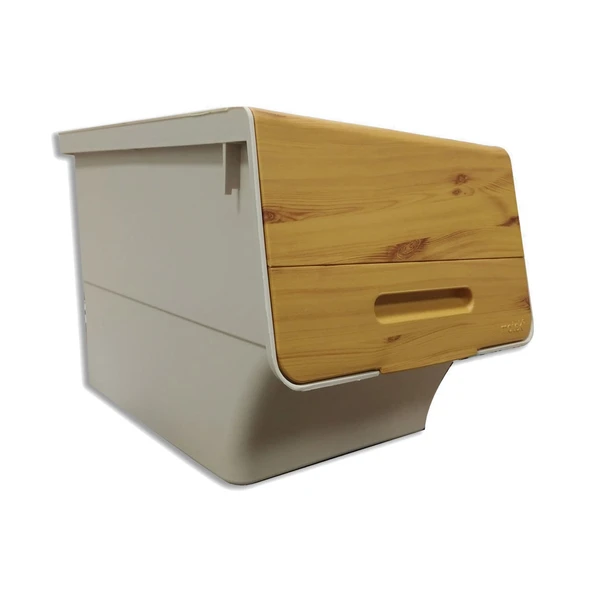 Bambu Görünümlü Tekerlekli Organizer - 12 lt ürün görseli 1