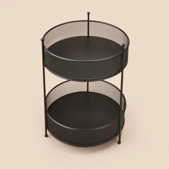 Bath İki Katlı Fileli Organizer - Siyah - 28x20 cm - Resim 3