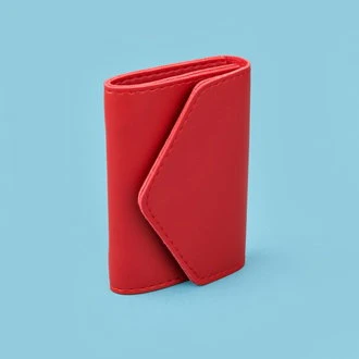 Yatay Akordiyon PVC Kartlık - Kırmızı - 7x11 cm ürün görseli 1
