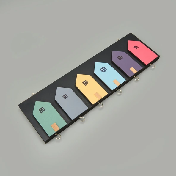 Deco House Duvar Askısı - Renkli - 40x12 cm ürün görseli 1