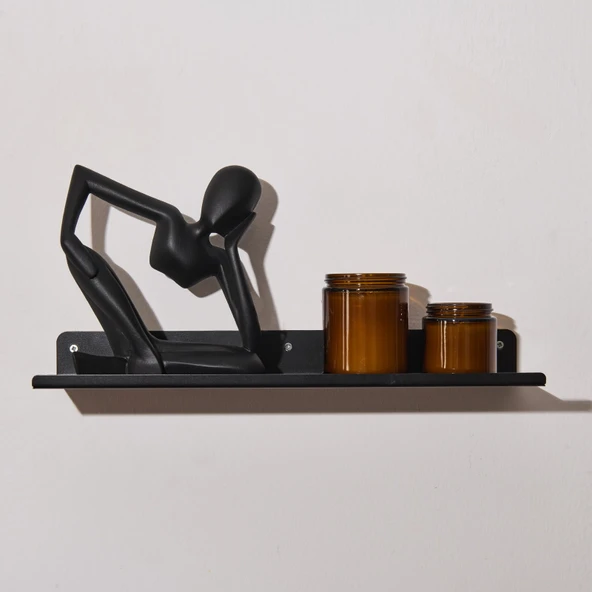Deco Metal Duvar Rafı - Siyah - 40x11 cm ürün görseli 1