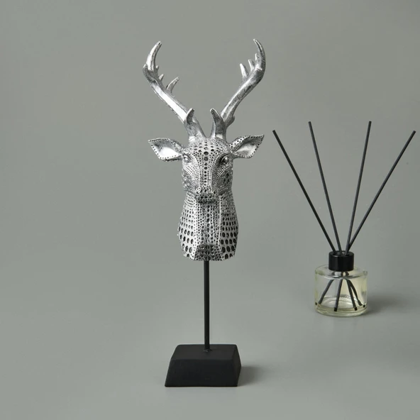 Deco Ciervo Dekor - Gümüş - 29 cm - Resim 2