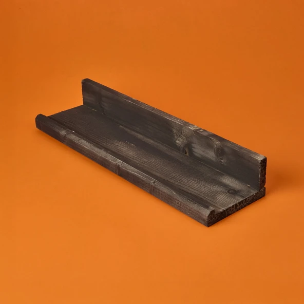 Dekor L Duvar Rafı - Siyah - 49x14x7 cm - Resim 3