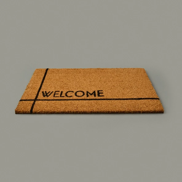 Home Welcome Kapı Önü Paspası - Bej - 35x60 cm - Resim 3