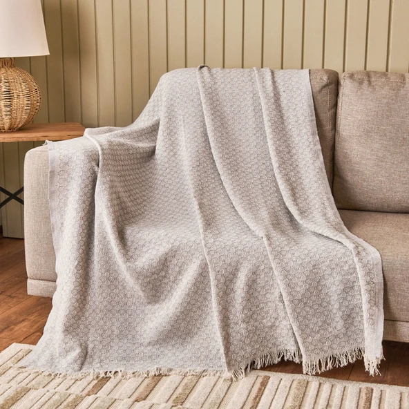 Soft Bety Koltuk Örtüsü - Gri - 130x170 cm ürün görseli 1