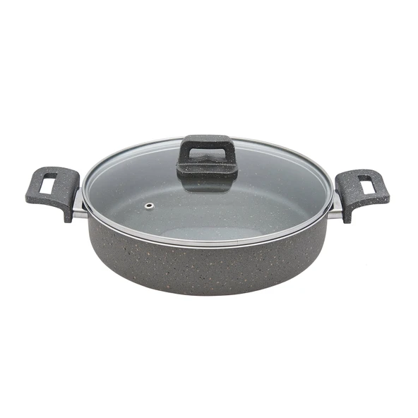 Granit Karnıyarık Tenceresi - Gri - 28 cm ürün görseli 1