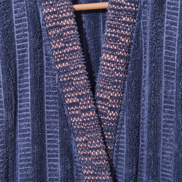 Soft Sun Madness Unisex Bornoz - Mavi - S/M - Resim 2