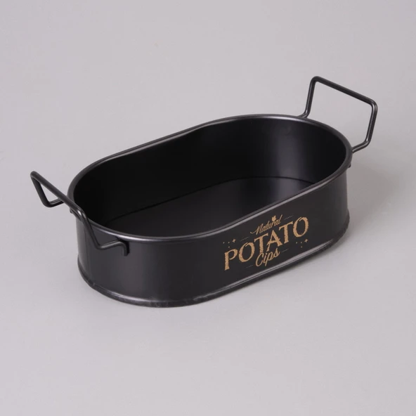 Mini Oval Patates & Cips Sunumluk - 21x13 cm ürün görseli 1
