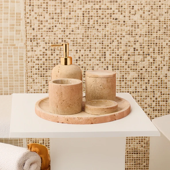 Bath 5'li Banyo Seti - Traverten ürün görseli 1