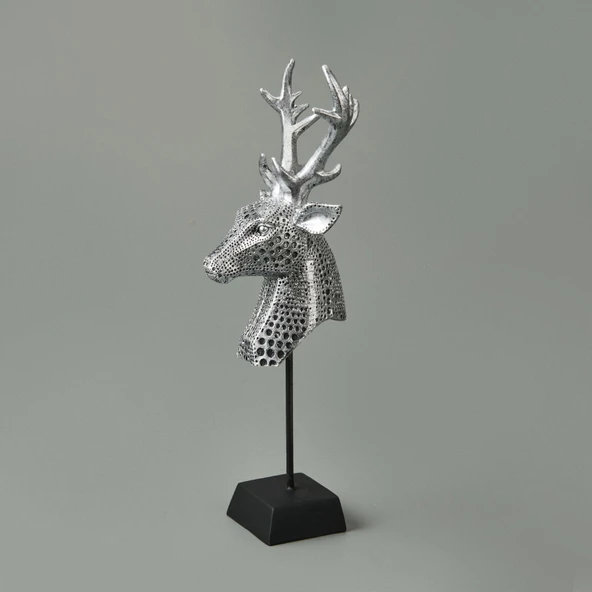 Deco Ciervo Dekor - Gümüş - 29 cm - Resim 3