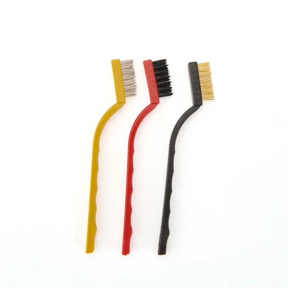 3'lü Tel Fırça - Renkli - 16 cm - Resim 2
