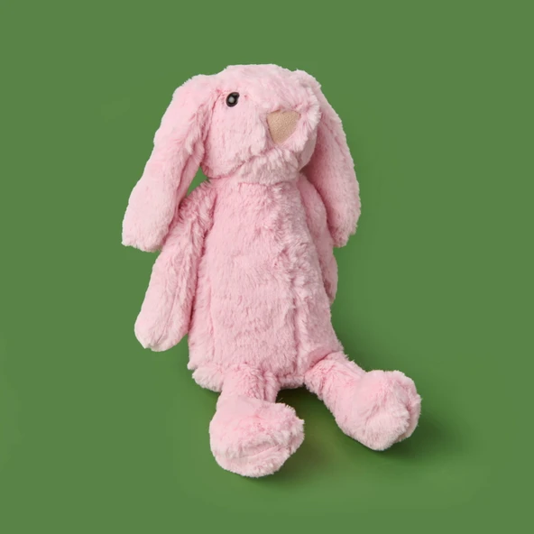 Soft Rabbit Figürlü Yastık - Pembe - 16x35 cm - Resim 3