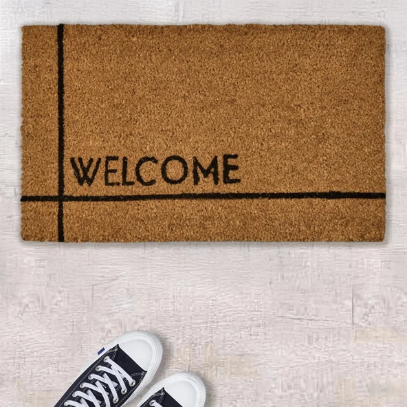 Home Welcome Kapı Önü Paspası - Bej - 35x60 cm ürün görseli 1