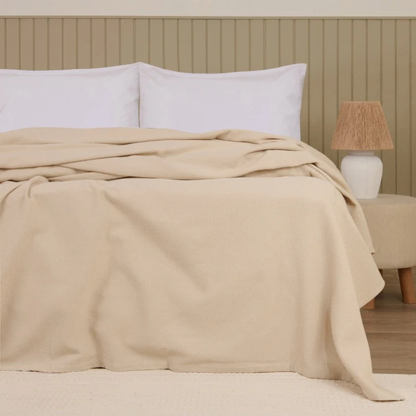Soft Sable Tek Kişilik Pike - Bej - 160x220 cm ürün görseli 1