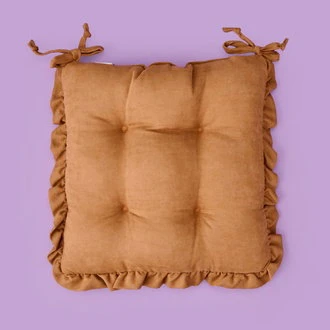 Soft Nora Sandalye Minderi - Açık Kahverengi - 40x40 cm ürün görseli 1