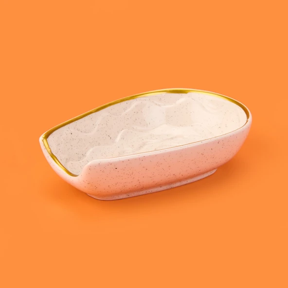 Kitchen Oval Seramik Kaşık Altlığı - Bej - 15 cm ürün görseli 1