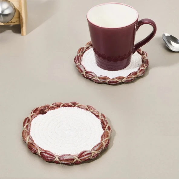 Soft Laetus Bardak Altlığı - Ekru - 13x13 cm ürün görseli 1