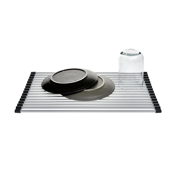 Lavabo Üstü Katlanabilen Mutfak Rafı - Gri - Resim 2