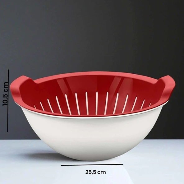Handy Süzgeçli Kase - 3 lt - Asorti - Resim 2