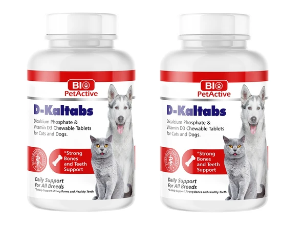 Bio PetActive D-Kaltabs Kedi ve Köpekler için 84 Adet Kalsiyum Tablet 126 Gr. X 2 Adet ürün görseli 1