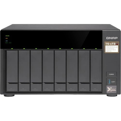 Ts-873A 8Gb Ram 8 Hdd Yuvalı Siyah Nas Çoklu Depolama Ünitesi ürün görseli 1
