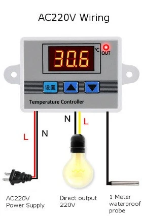 XH W3002 220V Termostat Dijital Termostat Sıcaklık Kontrol Cihazı Isıtma Ve Soğutma ürün görseli 1