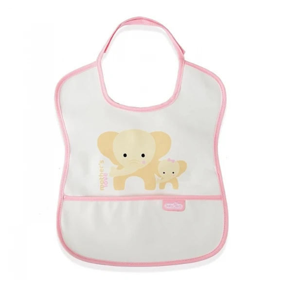 Babyjem Poli Muşamba Küçük Mama Önlüğü 030 Pembe ürün görseli 1