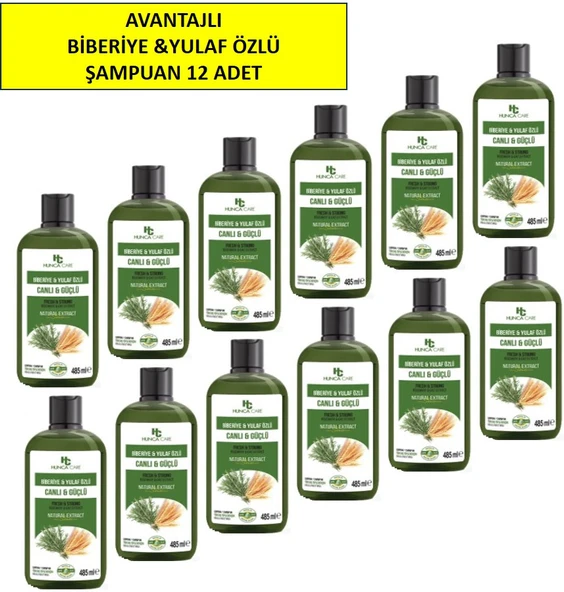 Biberiye & Yulaf Özlü Şampuan, Saç Dökülmesine Karşı Yardımcı 485 ml 12'Lİ PAKET ürün görseli 1