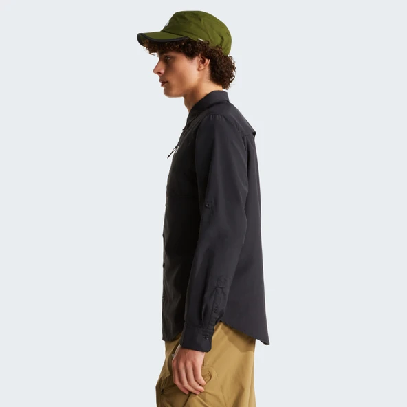 M SEQUOIA LONG SLEEVE SHIRT Black Black L - Resim 5